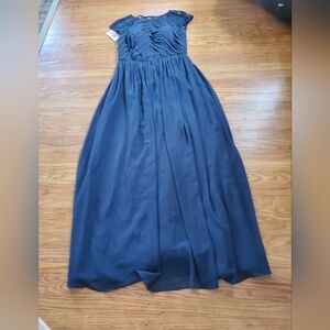BILL LEVKOFF LACE/CHIFFON NAVY COLOR DRESS WOMEN'S SZ 10 NWT